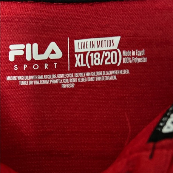 Fila Classic Red Polo Shirt - Picture 2 of 8